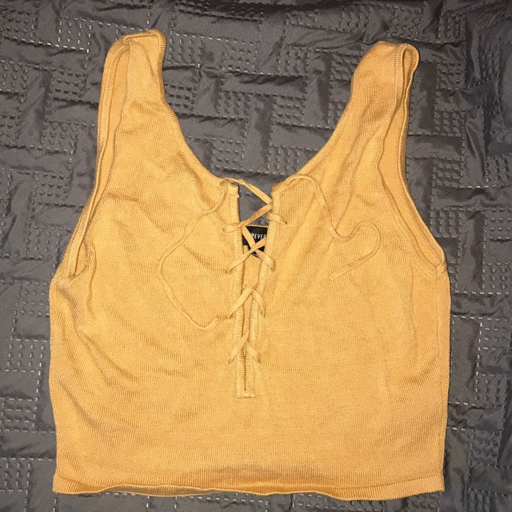 Mustard Crop Top - Forever 21